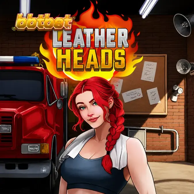 Interface do jogo de slot Leatherheads mostrando os símbolos de mangueira de incêndio